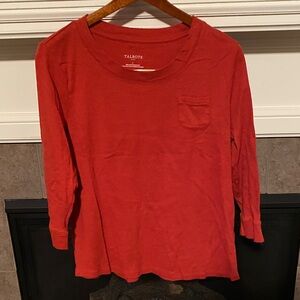 Talbots Women’s Red Pocketed Top. Size L.